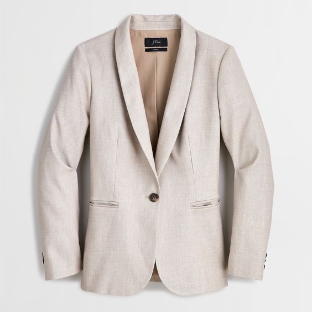 NWT J Crew Parke Blazer in stretch linen flax 8 summer blazer